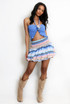 Shirred Halter Bralet And Zig Zag Skirt Set