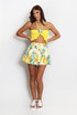 Shirred Halter Bralet And Floral Skirt Set