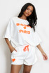 Bisous Slogan T-Shirt And Shorts Set