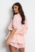 High Shine Gathered Puff Blouse & Frill Shorts Set