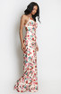 Rose Print Satin Cami Maxi Dress