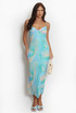 Multicolour Marble Mesh Midi Dress