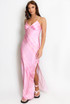 Tie Dye Satin Maxi Dress 