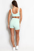 Active Crop Top And Shorts With Contrast Piping