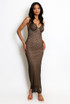 Lace Maxi Dress With Nude Lining 