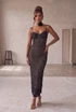 Lace Maxi Dress With Nude Lining 