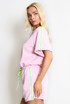 Side Ribbon Slogan T-Shirt And Shorts Set