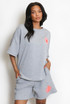 Sun Embossed T-Shirt And Shorts Set