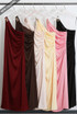 One Shoulder Satin Midi Dress