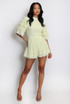 Frill Sleeve Chiffon Cut Out Back Playsuit