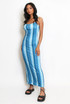 Zig Zag Wavy Cami Midi Dress