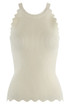 Scallop Hem Racer Fine Knit Top