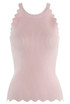 Scallop Hem Racer Fine Knit Top
