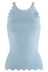 Scallop Hem Racer Fine Knit Top