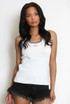 Fine Knit Vest Top With Triangle Motif