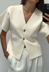 Fine Knit Short Sleeve Cardigan