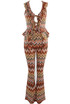 Ruffle Zig Zag Tie Front Top And Trouser Set