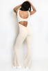 Cut Out Push Up Unitard With Contrast Edge