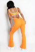 Cut Out Push Up Unitard With Contrast Edge