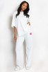 Slogan Tag T-Shirt and Trouser Set