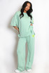 Slogan Tag T-Shirt and Trouser Set