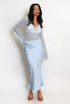 Satin Bias Cut Flowing Maxi Skirt