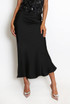 Satin Bias Cut Flowing Maxi Skirt