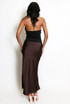 Satin Bias Cut Flowing Maxi Skirt