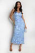 Floral Lace Lined Cami Midi Dress