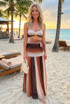 Starfish Tie Bandeau Top And Maxi Skirt Set