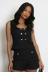 Square Neck Double Breasted Waistcoat