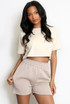 Cropped Crew Neck T-Shirt