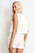 Floral Embroidered Waist Coat & Shorts Co-Ord