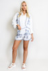 Floral Embroidered Waist Coat & Shorts Co-Ord