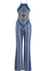 Wavy Halter Neck Dip Top & Trousers Set