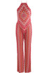 Wavy Halter Neck Dip Top & Trousers Set