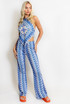 Wavy Halter Neck Dip Top & Trousers Set
