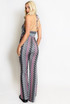Wavy Halter Neck Dip Top & Trousers Set