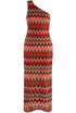 One Shoulder Knit Maxi Dress