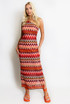 One Shoulder Knit Maxi Dress