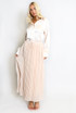 Pleated Chiffon Maxi Skirt