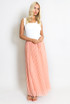 Pleated Chiffon Maxi Skirt