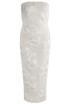 Bandeau Floral Lace Midi Dress