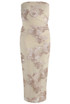 Bandeau Floral Lace Midi Dress