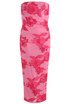 Bandeau Floral Lace Midi Dress