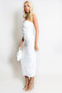 Bandeau Floral Lace Midi Dress