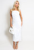 Bandeau Floral Lace Midi Dress