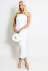 Bandeau Floral Lace Midi Dress