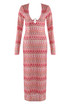 Wavy Layers Ring Neck Maxi Dress
