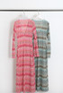 Wavy Layers Ring Neck Maxi Dress